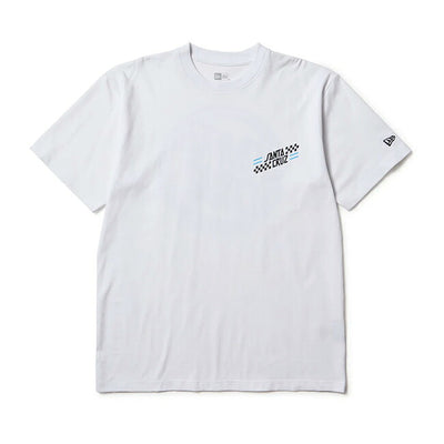 NEWERA ニューエラ 半袖 コットン Tシャツ SANTA CRUZ サークルロゴ ホワイト レギュラーフィット 14384107