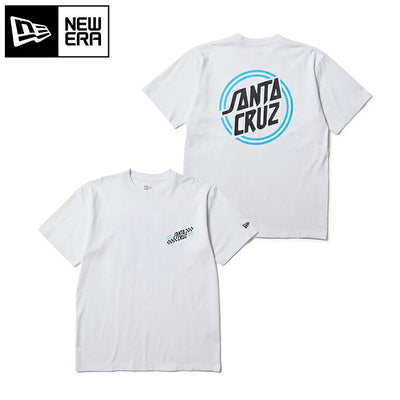 NEWERA ニューエラ 半袖 コットン Tシャツ SANTA CRUZ サークルロゴ ホワイト レギュラーフィット 14384107