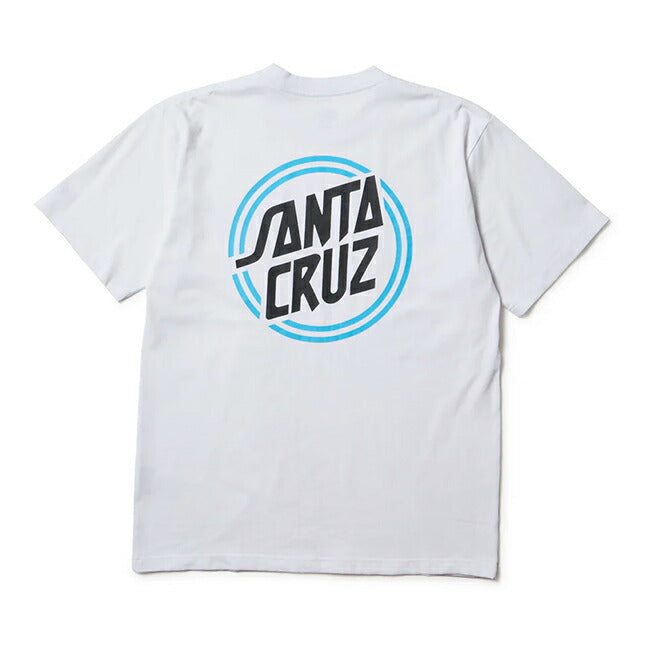 NEWERA ニューエラ 半袖 コットン Tシャツ SANTA CRUZ サークルロゴ ホワイト レギュラーフィット 14384107