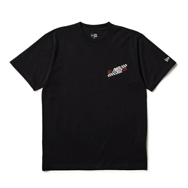 NEWERA ニューエラ 半袖 コットン Tシャツ SANTA CRUZ サークルロゴ ブラック レギュラーフィット 14384108