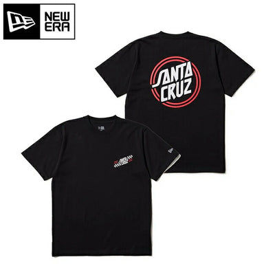 NEWERA ニューエラ 半袖 コットン Tシャツ SANTA CRUZ サークルロゴ ブラック レギュラーフィット 14384108