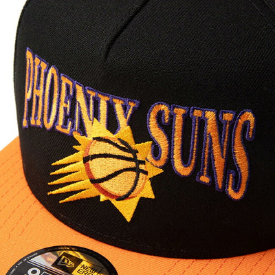 NEWERA ニューエラ 9FIFTY A-Frame NBA 2-Tone フェニックス・サンズ ブラック オレンジポプシクルバイザー 14388564