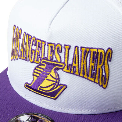NEWERA ニューエラ 9FIFTY A-Frame NBA 2-Tone ロサンゼルス・レイカーズ ホワイト トゥルーパープルバイザー 14388565