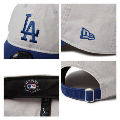 NEWERA ニューエラ 9TWENTY Washed Duck ロサンゼルス・ドジャース グレー ダークロイヤルバイザー 14388749