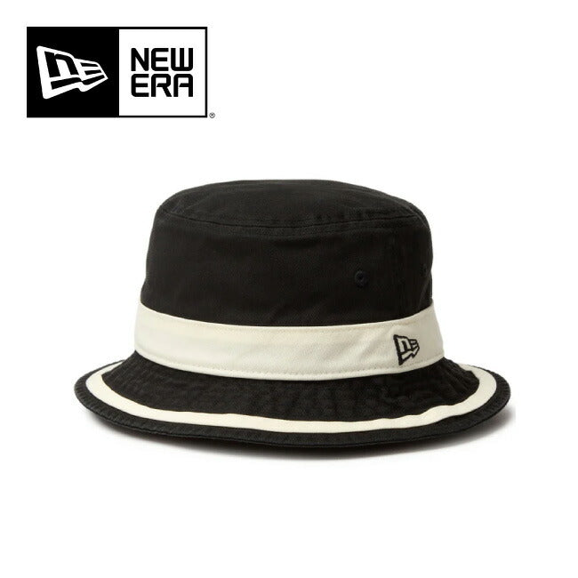 NEWERA ニューエラ バケット01 Striped Band ブラック/クロームホワイト 14388535