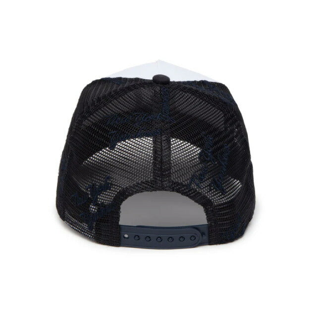 NEWERA ニューエラ キッズ Youth 9FORTY A-Frame トラッカー MLB Mesh Embroidery ニューヨーク・ヤンキース ホワイト/ネイビー 14392018