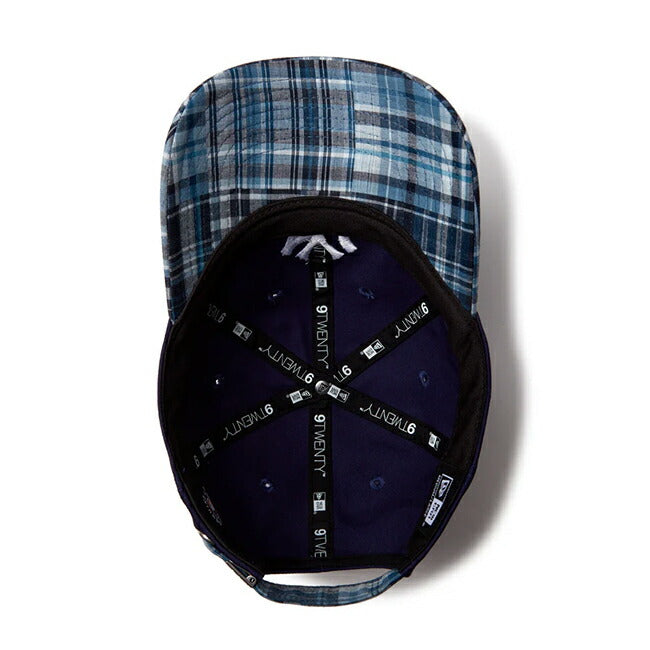 NEWERA ニューエラ 9TWENTY MLB Patchwork ニューヨーク・ヤンキース ライトネイビー マドラスチェックバイザー 14388766