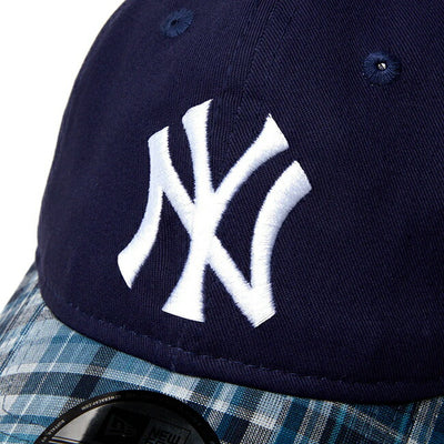 NEWERA ニューエラ 9TWENTY MLB Patchwork ニューヨーク・ヤンキース ライトネイビー マドラスチェックバイザー 14388766