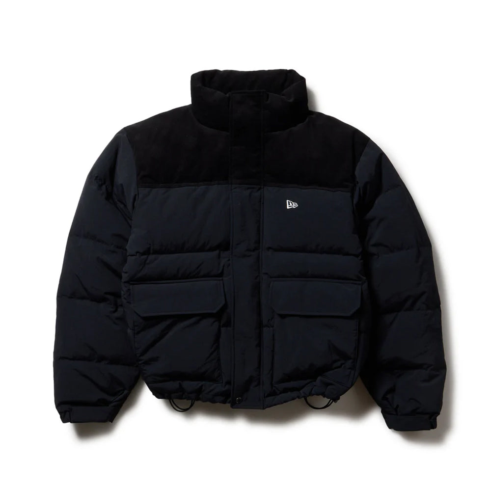 ダウンジャケット コーデュロイ コンビ ブラック 14682727