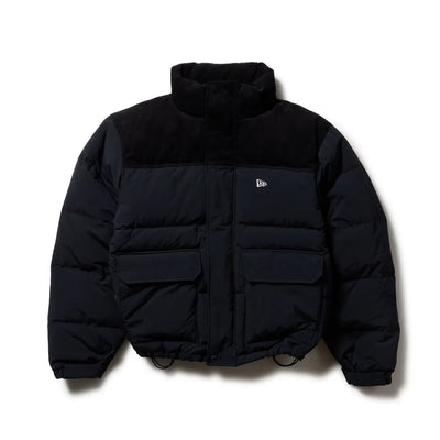 ダウンジャケット コーデュロイ コンビ ブラック 14682727