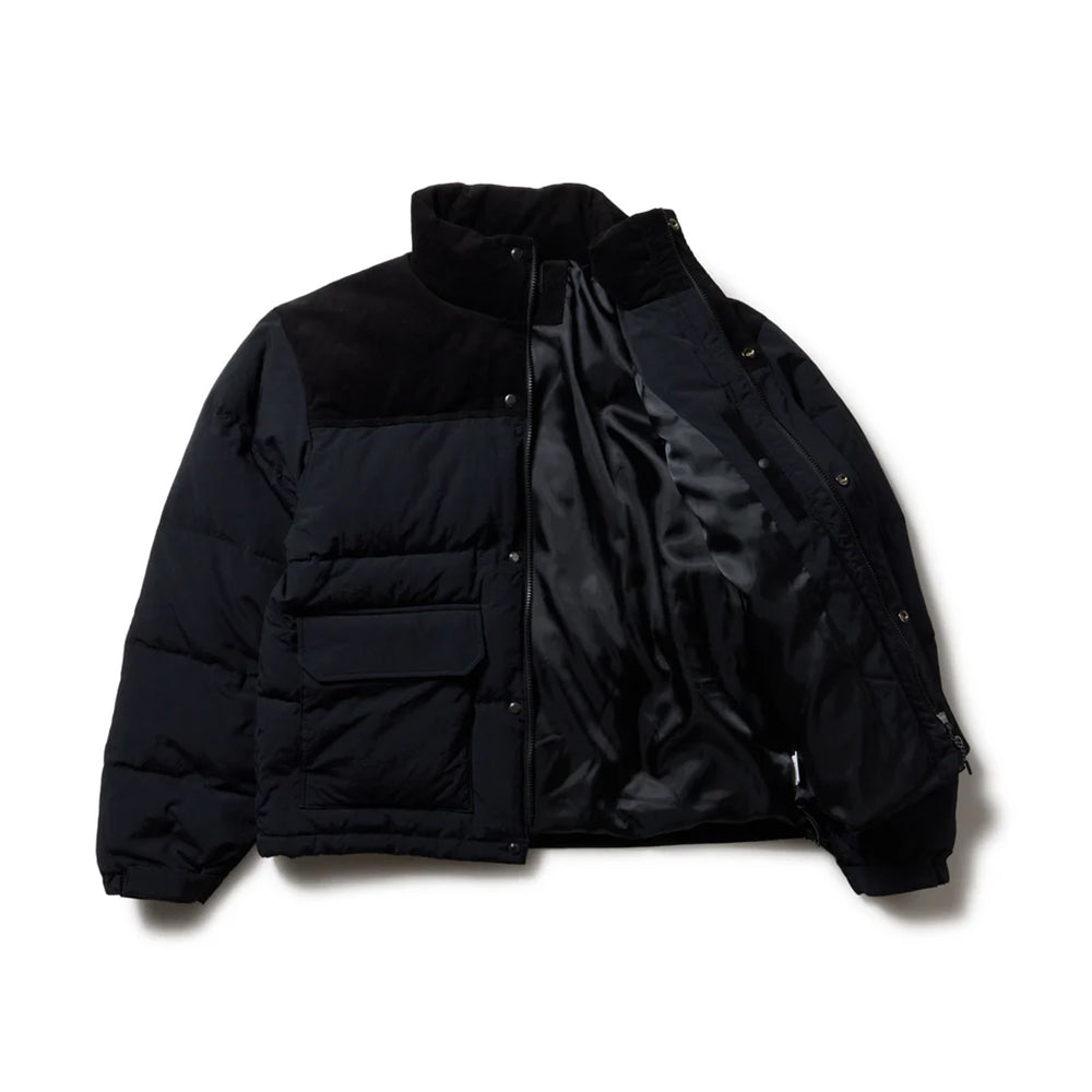 ダウンジャケット コーデュロイ コンビ ブラック 14682727
