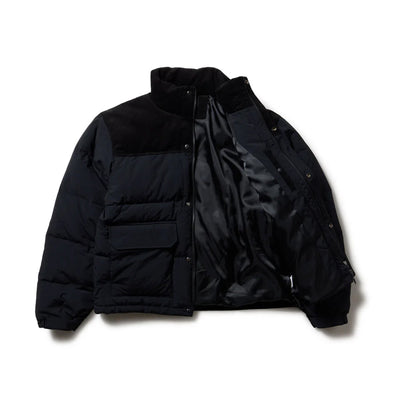 ダウンジャケット コーデュロイ コンビ ブラック 14682727