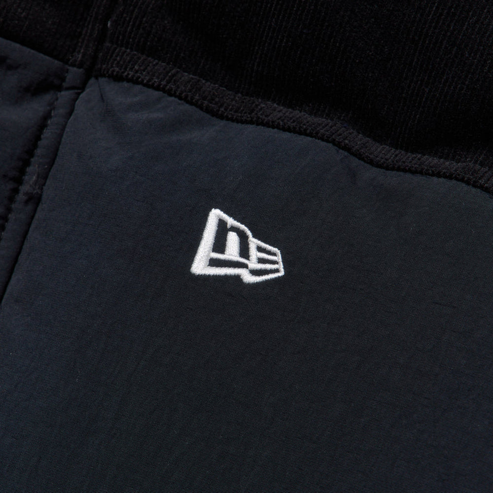 ダウンジャケット コーデュロイ コンビ ブラック 14682727