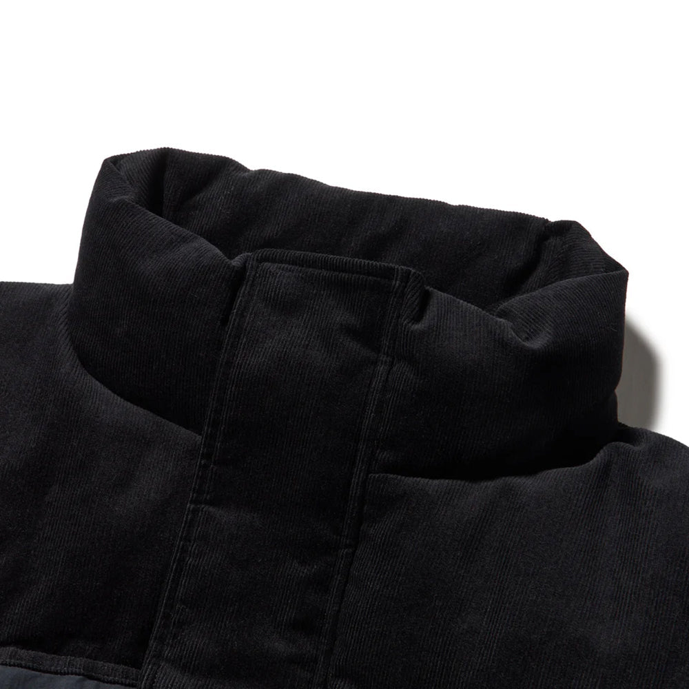 ダウンジャケット コーデュロイ コンビ ブラック 14682727