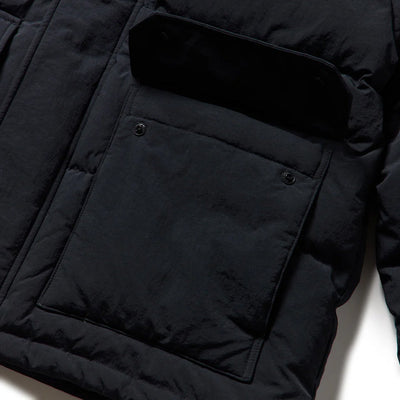 ダウンジャケット コーデュロイ コンビ ブラック 14682727