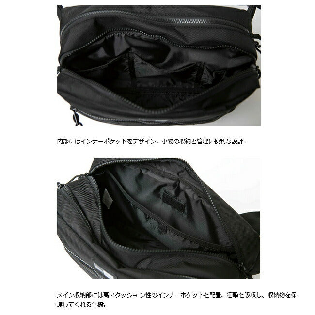 NEWERA ニューエラ スクエア ウエストバッグ 7L プリントロゴ ブラック 14521303