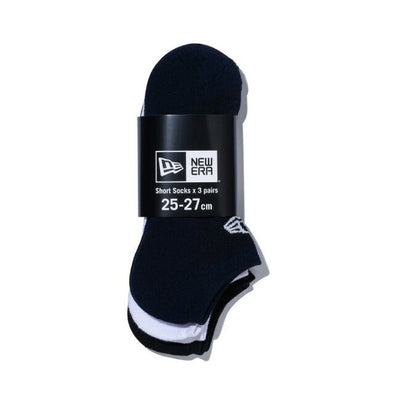ソックス ショート 3ペア ブラック/ホワイト/ネイビー