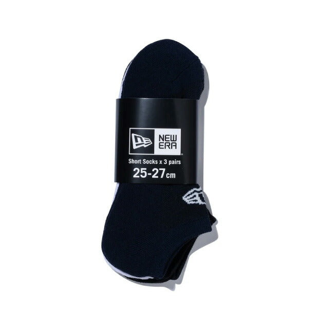 ソックス ショート 3ペア ブラック/ホワイト/ネイビー