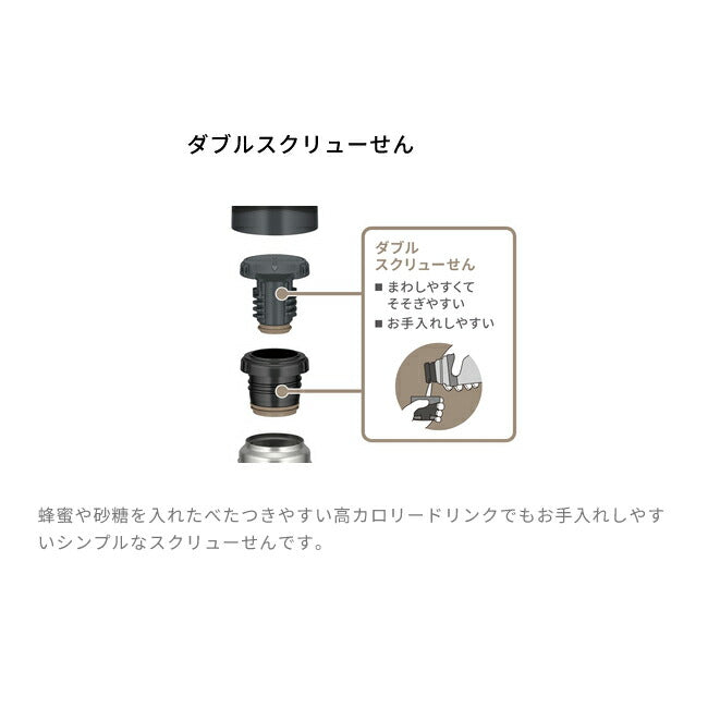 THERMOS サーモス 山専用 ステンレスボトル 500ml MTBK(マットブラック) FFX-501