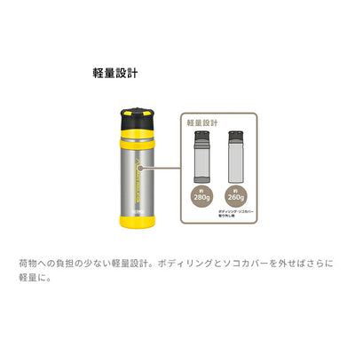 THERMOS サーモス 山専用 ステンレスボトル 500ml MTBK(マットブラック) FFX-501
