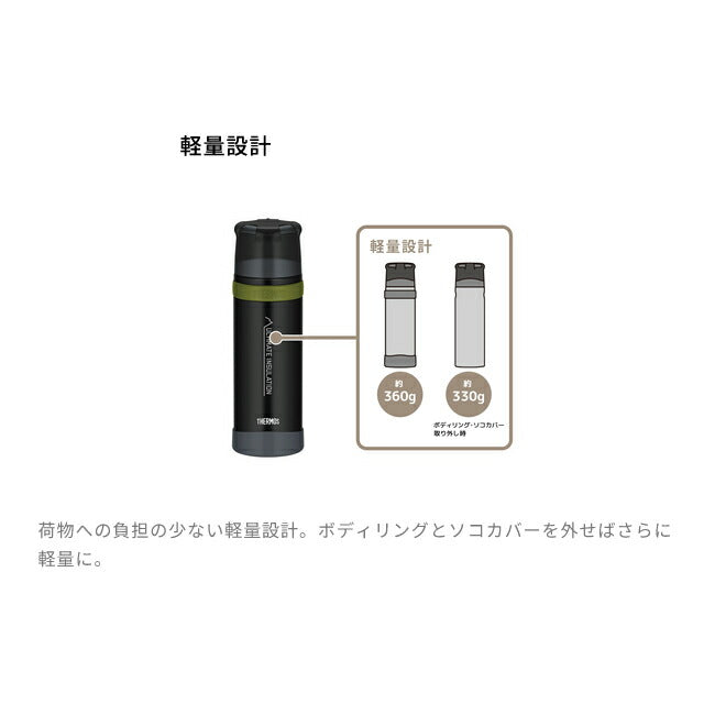 THERMOS サーモス 山専用 ステンレスボトル 750ml MTBK(マットブラック) FFX-751