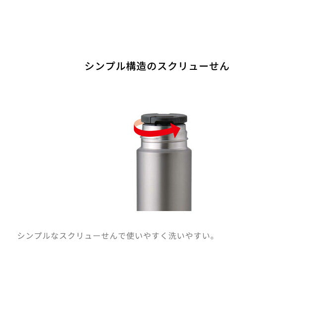 THERMOS サーモス 真空断熱チタンボトル 500ml TGY(チタングレー) FJN