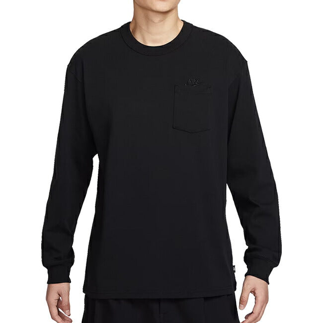 NIKE ナイキ スポーツウェアプレミアムエッセンシャル ロングスリーブポケットTシャツ (011)ブラック DR7930-011