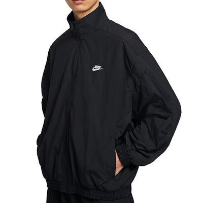 NIKE ナイキ クラブ メンズ オーバーサイズドウーブントラックジャケット (010)ブラック/ホワイト HQ6110-010