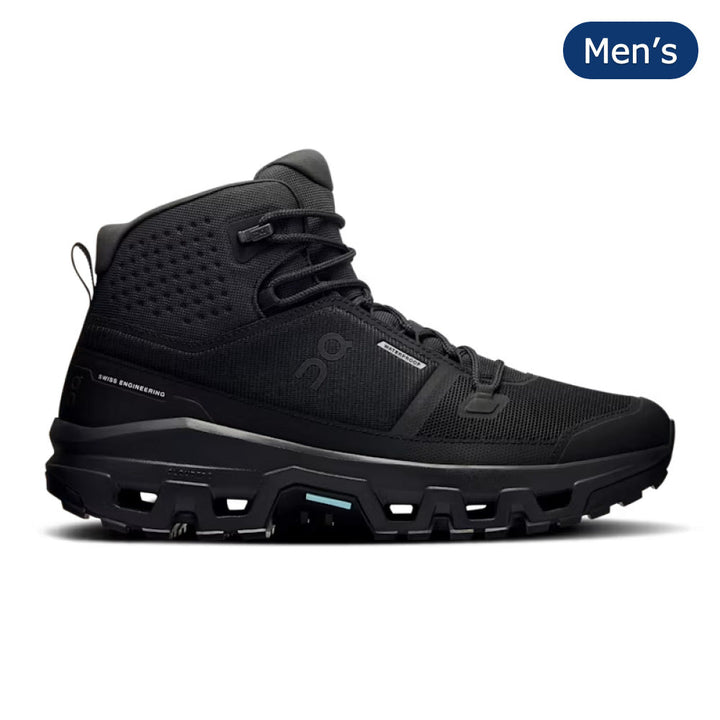 未使用タグ付 NO ID. BLACK クラウドプリント セットアップ 3 黒 On - Cloudrock Mid Waterproof クラウドロックミッドウォーター
