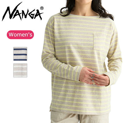 NANGA ナンガ ECO HYBRID LOOSE FIT BORDER L/S TEE W エコハイブリッドルーズフィットボーダーロングスリーブティー