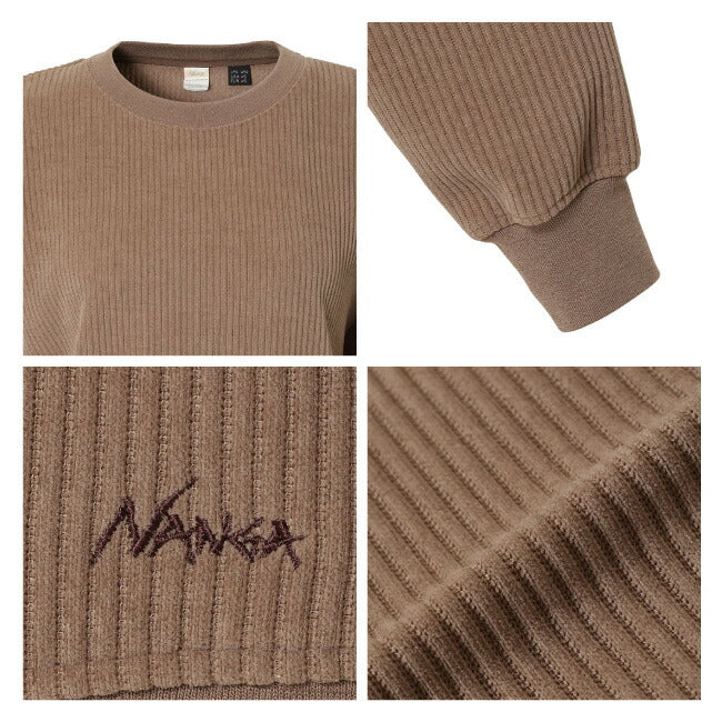 KNIT CORDUROY CREW NECK W ニットコーデュロイクルーネック(ウィメンズ) N2530-1K088B