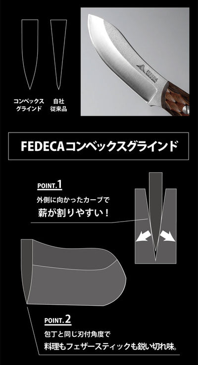 FEDECA フェデカ ブッシュクラフトナイフ マルチカラー 001076