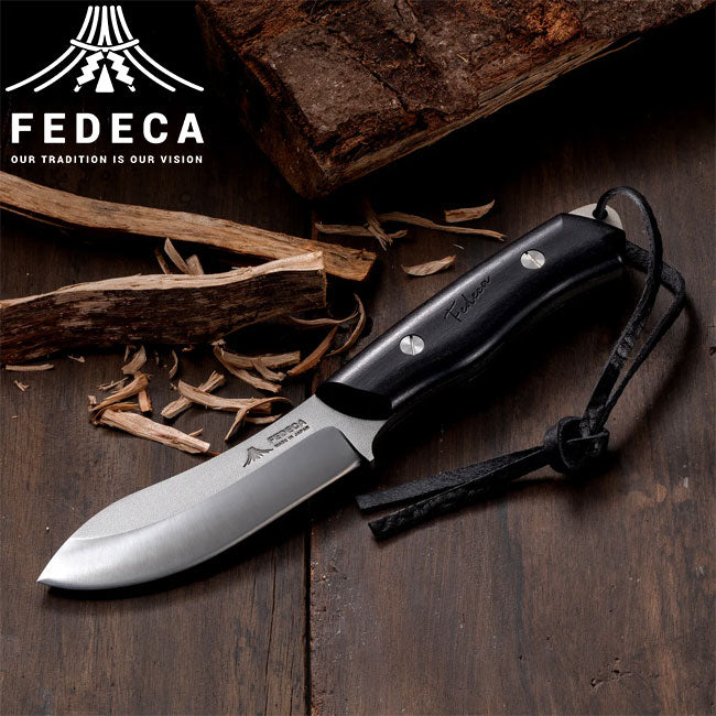 FEDECA フェデカ ブッシュクラフトナイフ プレーンブラック 001077