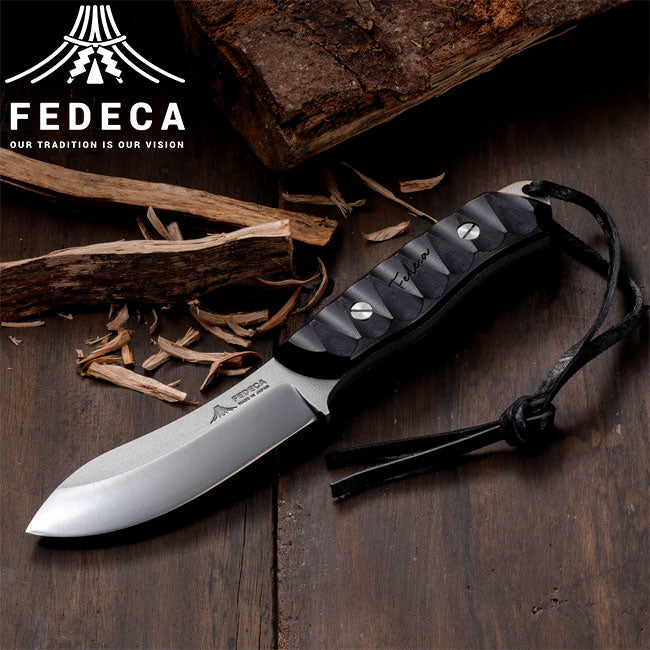 FEDECA フェデカ ブッシュクラフトナイフ リップルブラック 001079