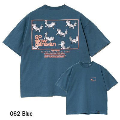 go slow caravan ゴースローキャラバン USA/C スクエアLOGO バックプリント ゆったり TEE 341915A