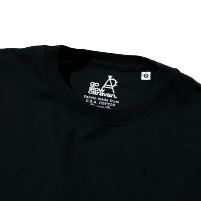 go slow caravan ゴースローキャラバン USA/C スクエアLOGO バックプリント ゆったり TEE 341915A
