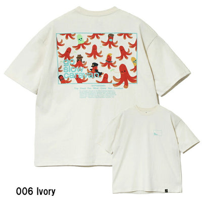 go slow caravan ゴースローキャラバン USA/C スクエアLOGO バックプリント ゆったり TEE 341915A
