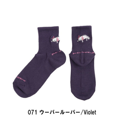 go slow caravan ゴースローキャラバン 刺繍クウォーターソックス 342906