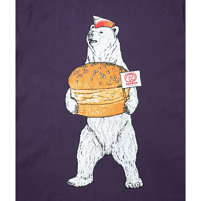 go slow caravan ゴースローキャラバン DOMDOM×gsc USA/C 天竺 手作り厚焼きたまごバーガークマS/S TEE 341961