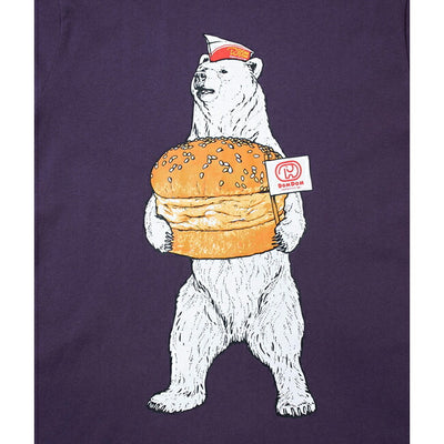 go slow caravan ゴースローキャラバン DOMDOM×gsc USA/C 天竺 手作り厚焼きたまごバーガークマS/S TEE 341961