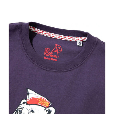 go slow caravan ゴースローキャラバン DOMDOM×gsc USA/C 天竺 手作り厚焼きたまごバーガークマS/S TEE 341961