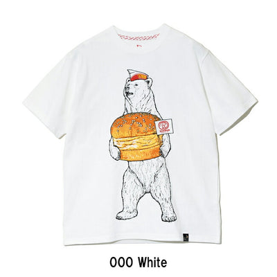 go slow caravan ゴースローキャラバン DOMDOM×gsc USA/C 天竺 手作り厚焼きたまごバーガークマS/S TEE 341961