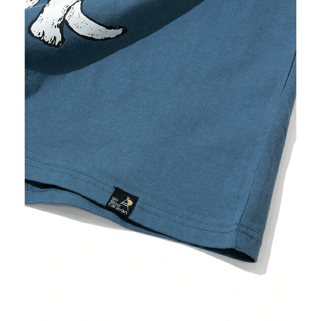 go slow caravan ゴースローキャラバン DOMDOM×gsc USA/C 天竺 びたびたバターフィッシュ猫S/S TEE 341962