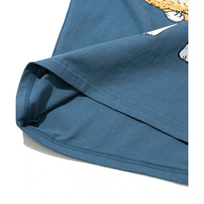 go slow caravan ゴースローキャラバン DOMDOM×gsc USA/C 天竺 びたびたバターフィッシュ猫S/S TEE 341962