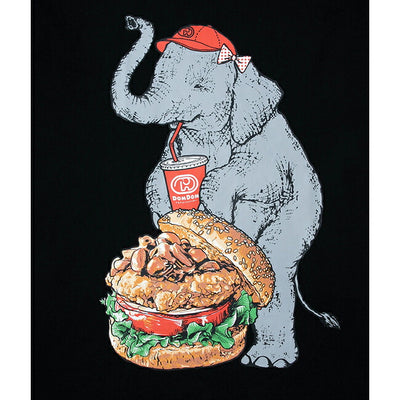 go slow caravan ゴースローキャラバン DOMDOM×gsc USA/C 天竺 味噌ピー チキンバーガーゾウBIG TEE 341963