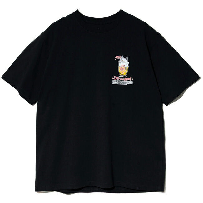 go slow caravan ゴースローキャラバン RAY綿 猫と麦酒TEE〜麦酒風呂2〜 342611