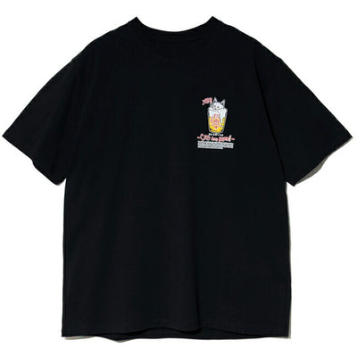 go slow caravan ゴースローキャラバン RAY綿 猫と麦酒TEE〜麦酒風呂2〜 342611
