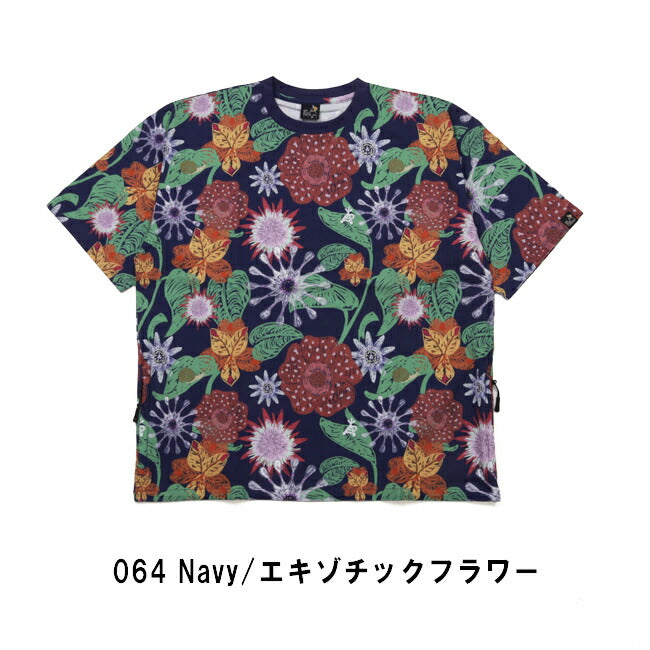 go slow caravan ゴースローキャラバン ストレッチサッカー総柄プリント半袖TEE 346124