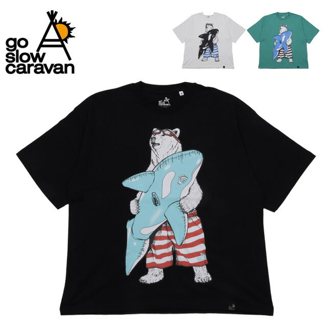 go slow caravan ゴースローキャラバン USA/C プールクマ BIG TEE 341920