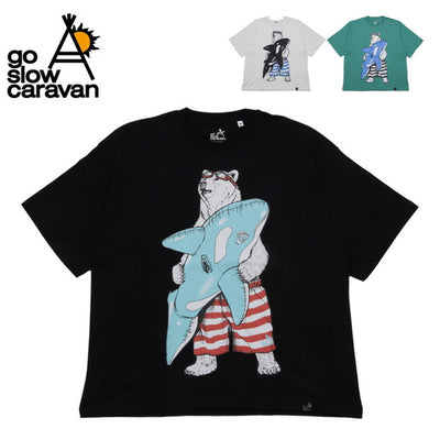 go slow caravan ゴースローキャラバン USA/C プールクマ BIG TEE 341920